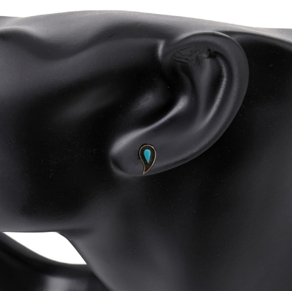 Listing Soon! Teardrop Turquoise Stud Earrings (Single Stud)